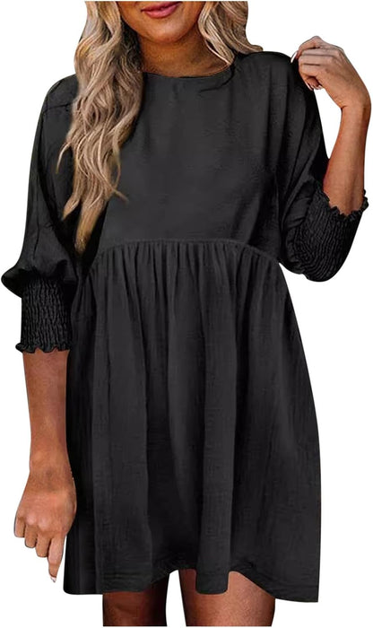 Women's Ruched Summer Day Midi Dress — close-up