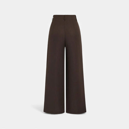 Women's Pleated Jacquard Wide-Leg Pants — detail view