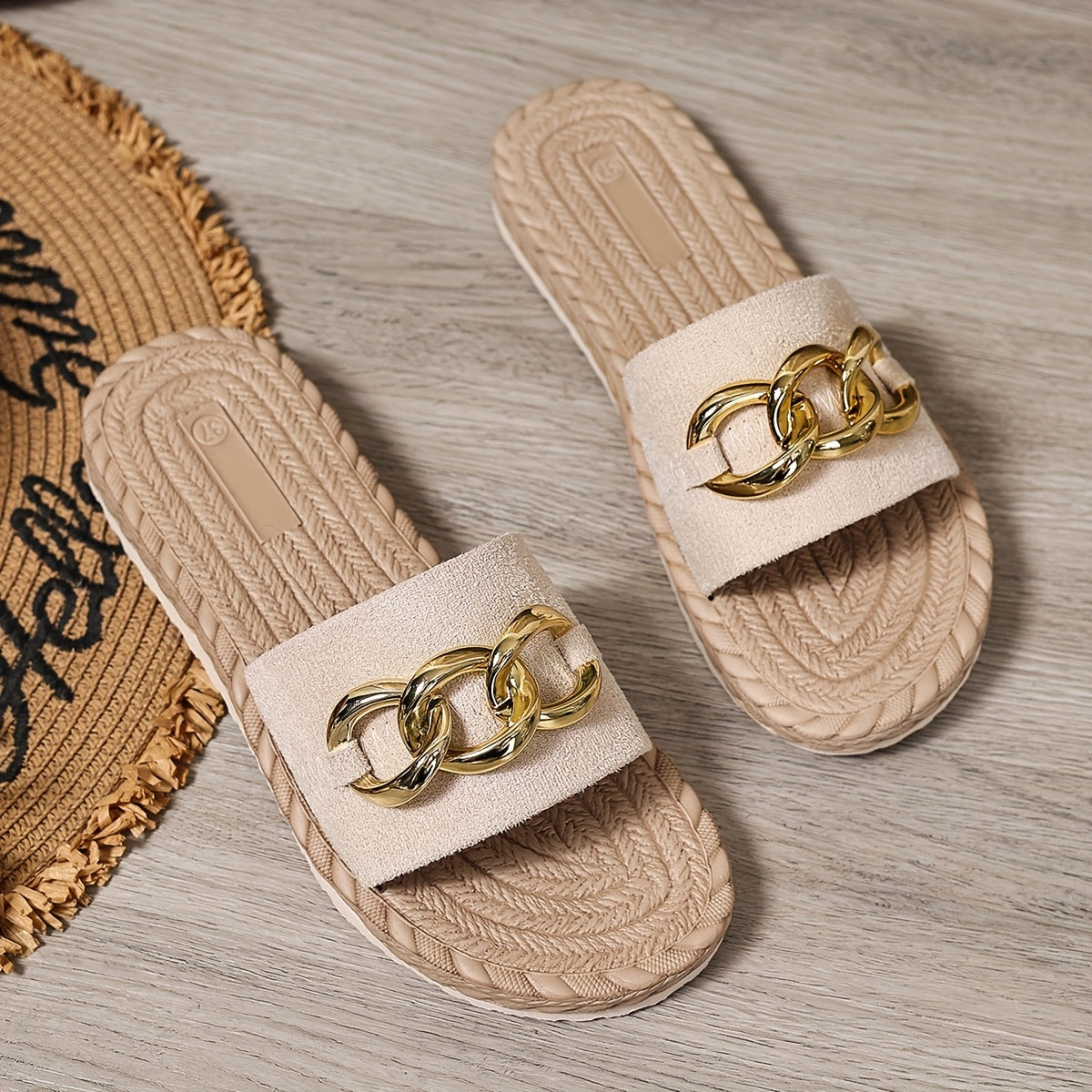 Women's Cushioned Flat Sandals — product view