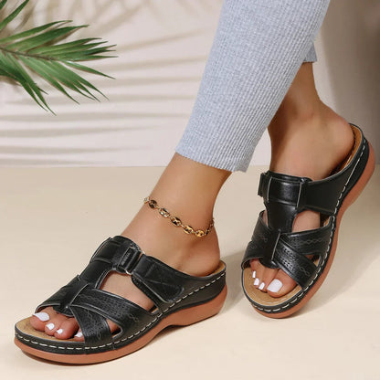 Women's Contoured Orthopedic Wedge Sandals — product view
