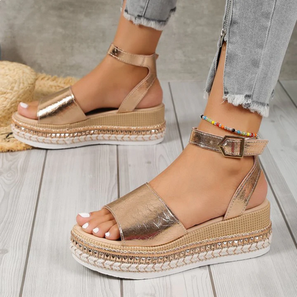 Women's Orthopedic Adjustable Sandals — close-up