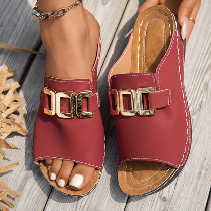 Women's Cushioned Strap Sandals — side view