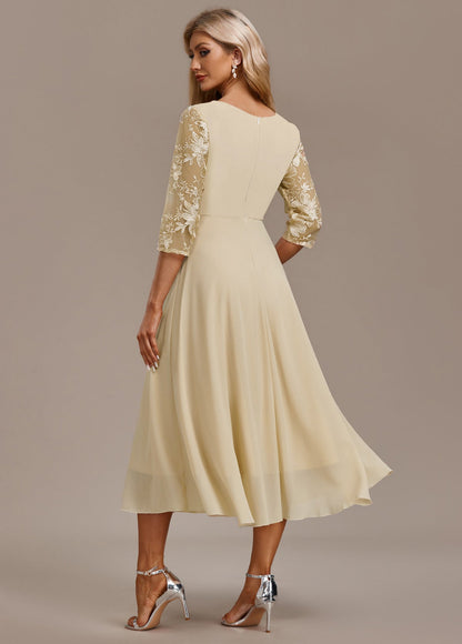 Women's Floral Embroidered Celebration Midi Dress — side view