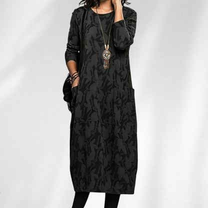 Women's Knit Sweater Midi Dress — side view