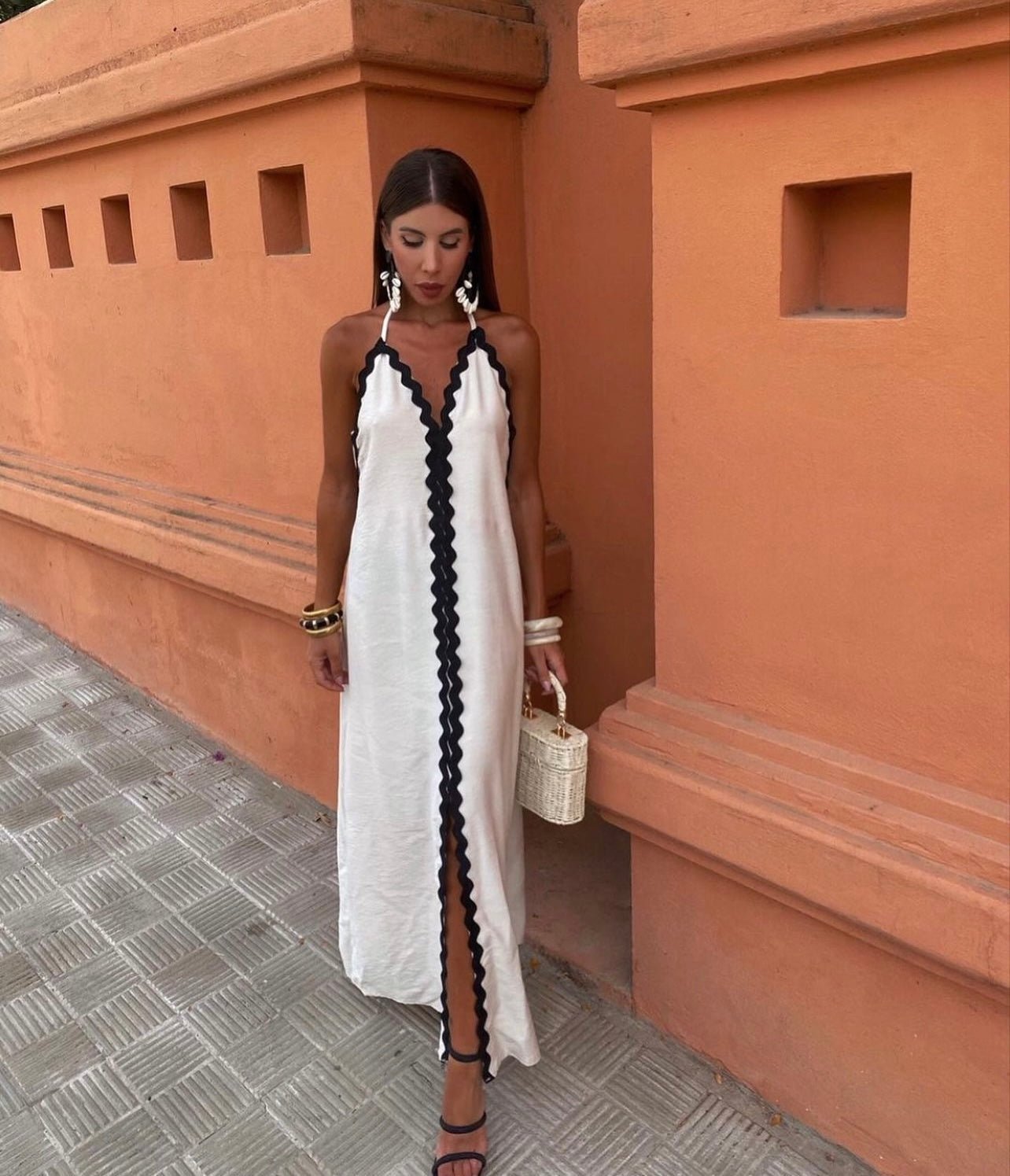Women's Wrap Wedding Guest Maxi Dress — product view