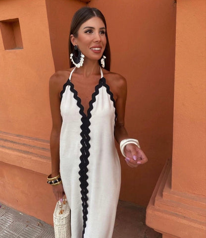 Women's Wrap Wedding Guest Maxi Dress — detail view