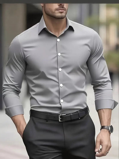 Men's Breathable Long Sleeve Shirt — close-up