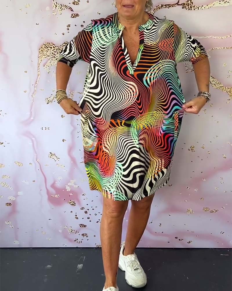 Women's V-Neck Casual Everyday Midi Dress — product view