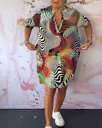 Women's V-Neck Casual Everyday Midi Dress — product view