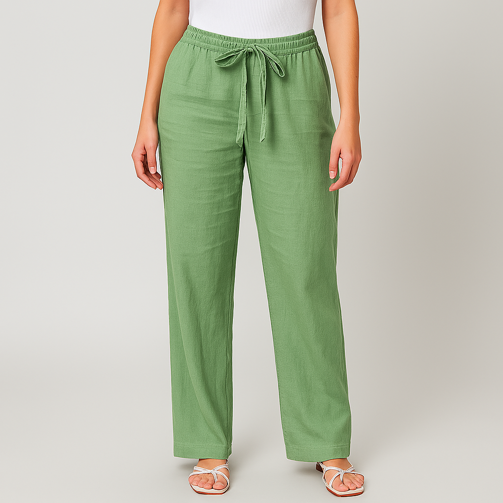 Women's Linen-Cotton Wide-Leg Pants — product view