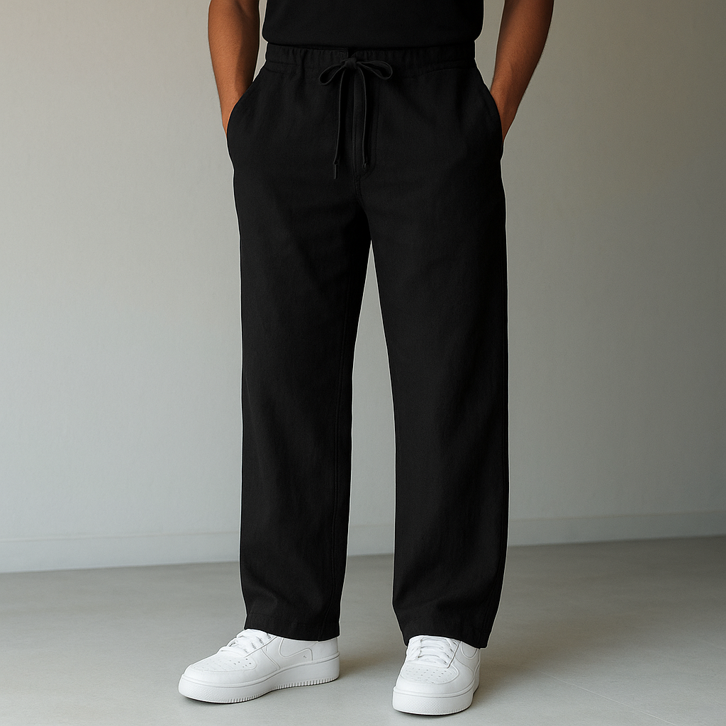 Men's Linen Drawstring Pants — product view