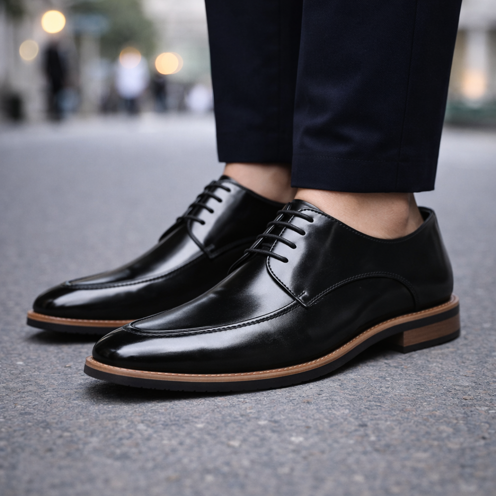 Men's Italian Leather Dress Sneakers — side view