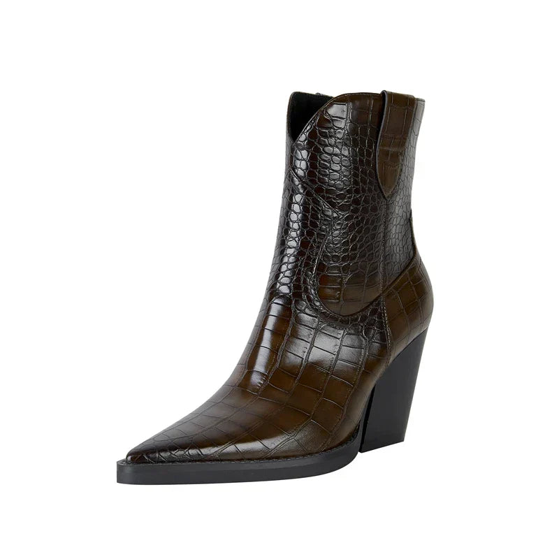 Women's Western Ankle Boots — close-up