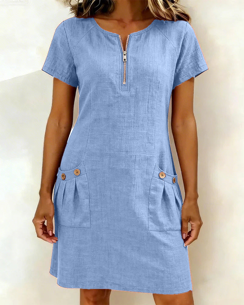 Women's Shift Mini Dress — close-up