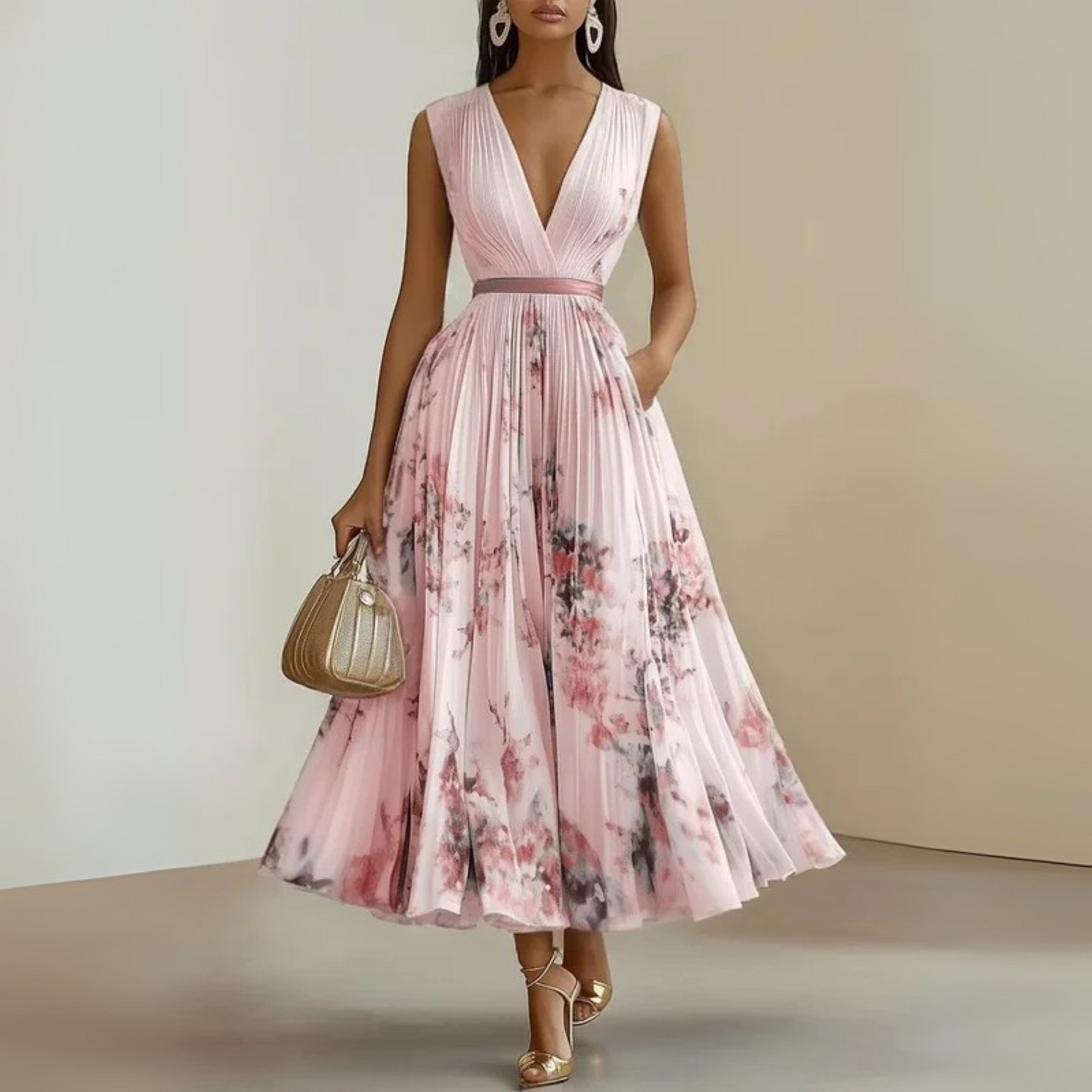 Women's Flowy Summer Maxi Dress — detail view