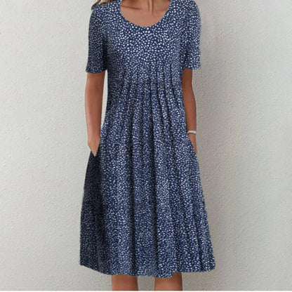 Women's Floral Casual Everyday Midi Dress — close-up