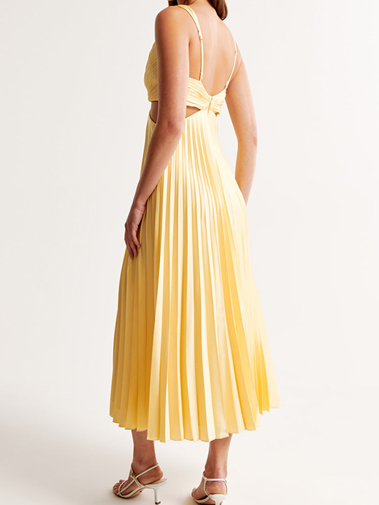 Women's V-Neck Wedding Guest Maxi Dress — side view