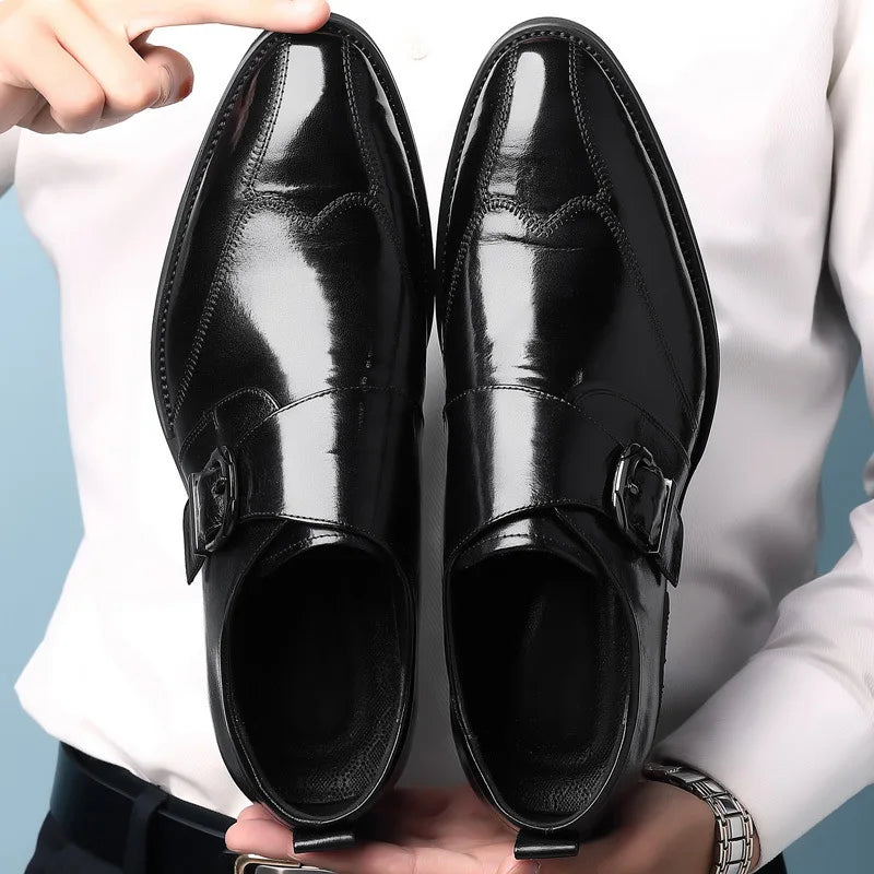 Men's Vegan Leather Lace-Up Dress Shoes — product view