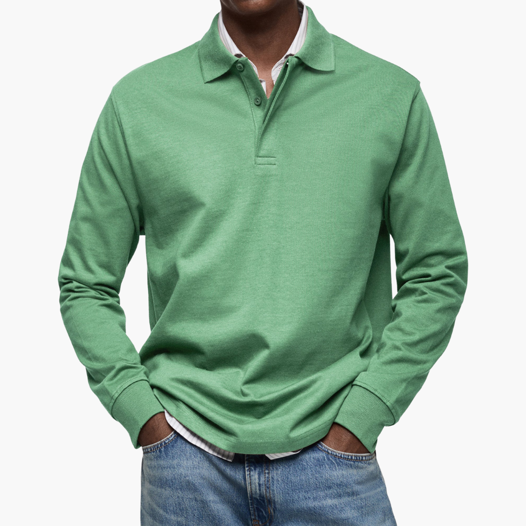 Long Sleeve Polo Shirt for Men