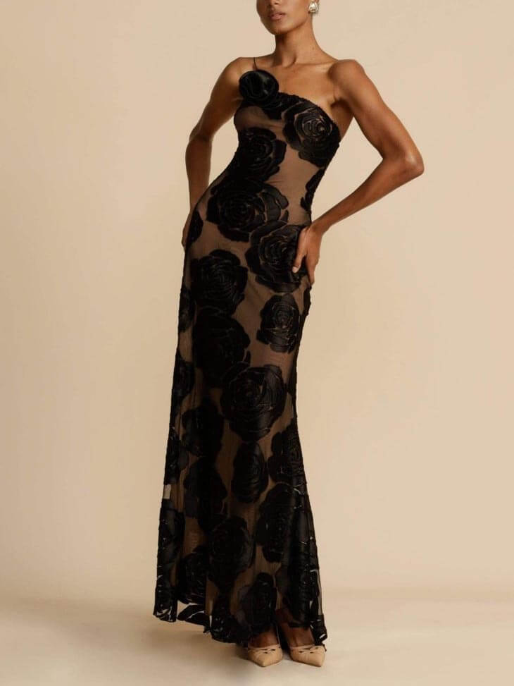Women's Floral Wedding Guest Maxi Dress — product view