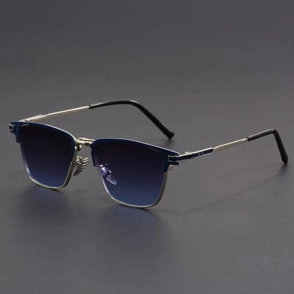 Semi-Rimless Metal Frame Sunglasses Unisex