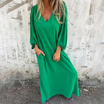 Women's Flowing Special Event Maxi Dress — side view