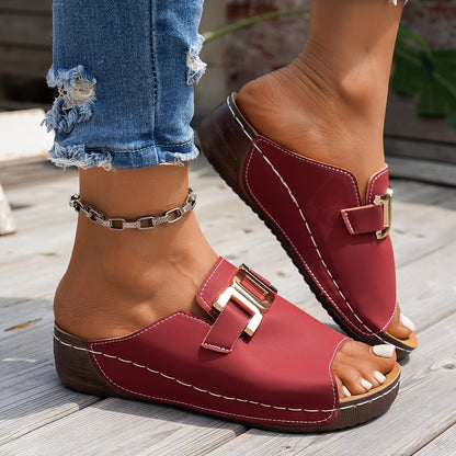 Women's Cushioned Strap Sandals — side view