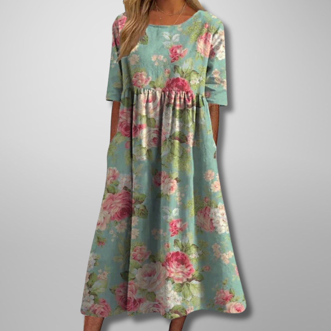 Women's Floral Print Midi Dress — product view