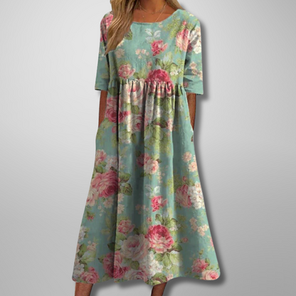 Women's Floral Print Midi Dress — product view