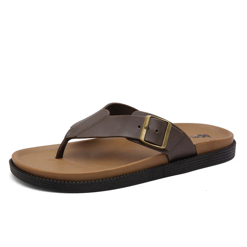 Women's Vegan Leather Sandals — front view