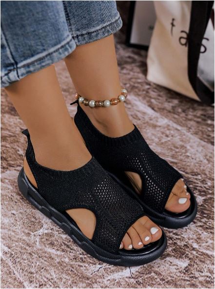 Women's Open Toe Slip-On Platform Sandals — product view