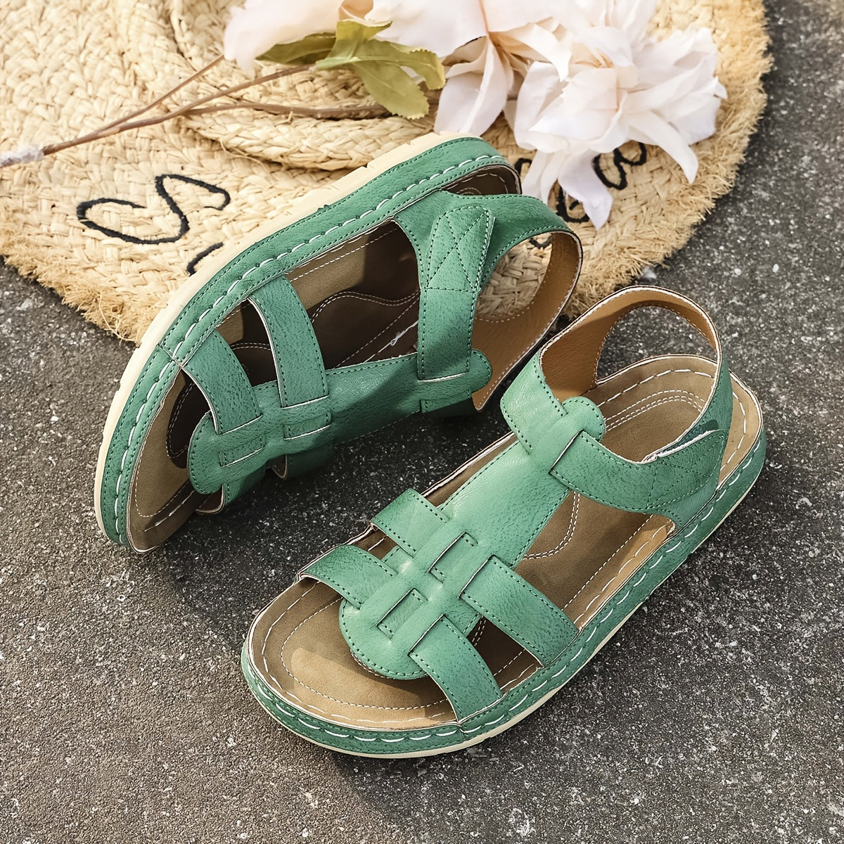 Women's Flat Sandals — close-up