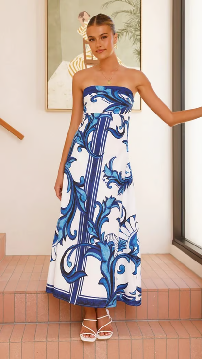 Women's Printed Wedding Guest Maxi Dress — product view