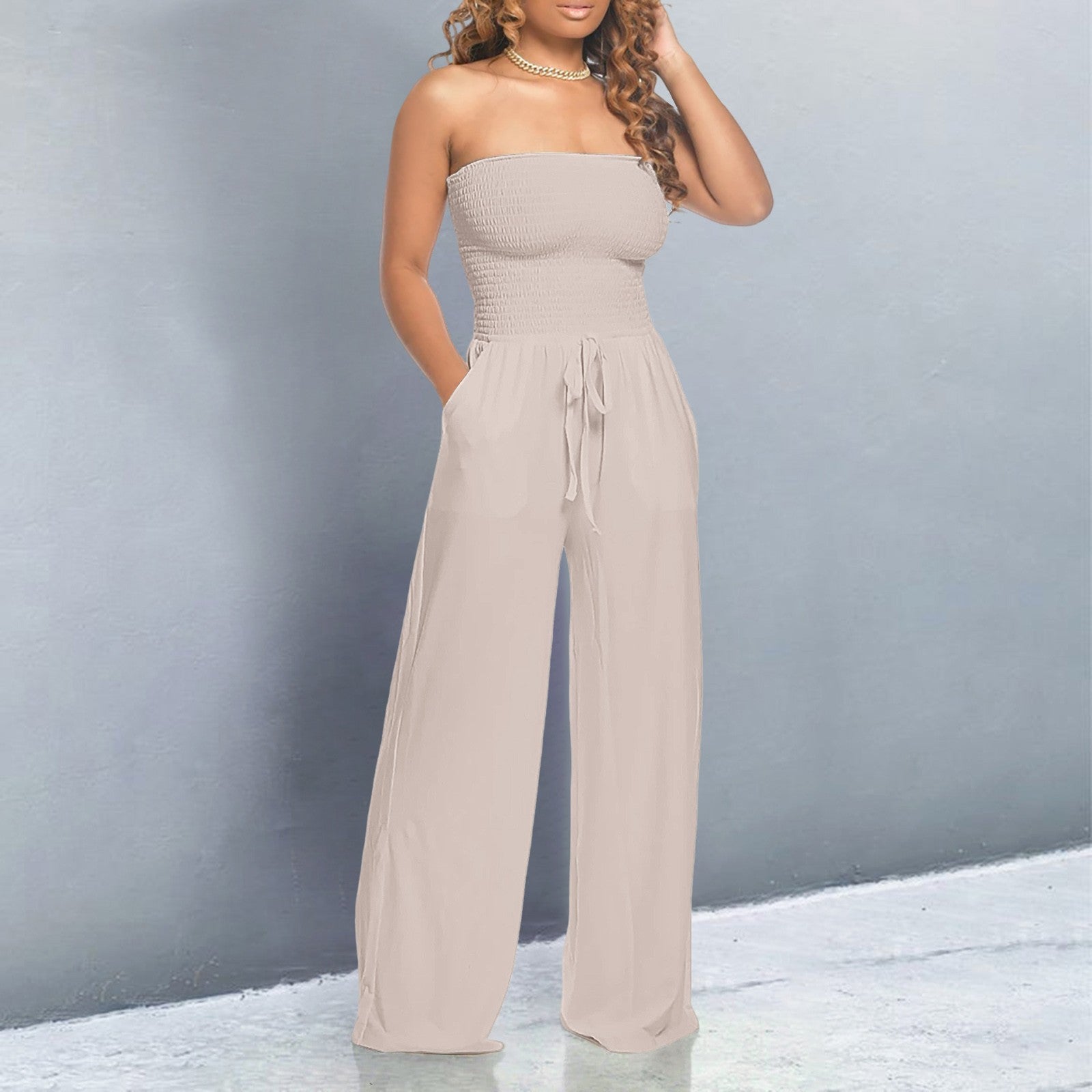 Women's Off-Shoulder Day-to-Night Jumpsuit — close-up