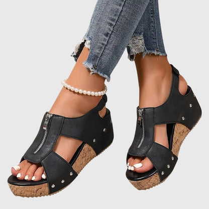 Women's Orthopedic Zipper Sandals — side view
