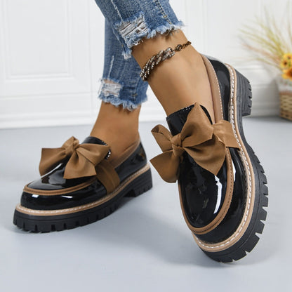 Women's Bow Platform Loafers — front view