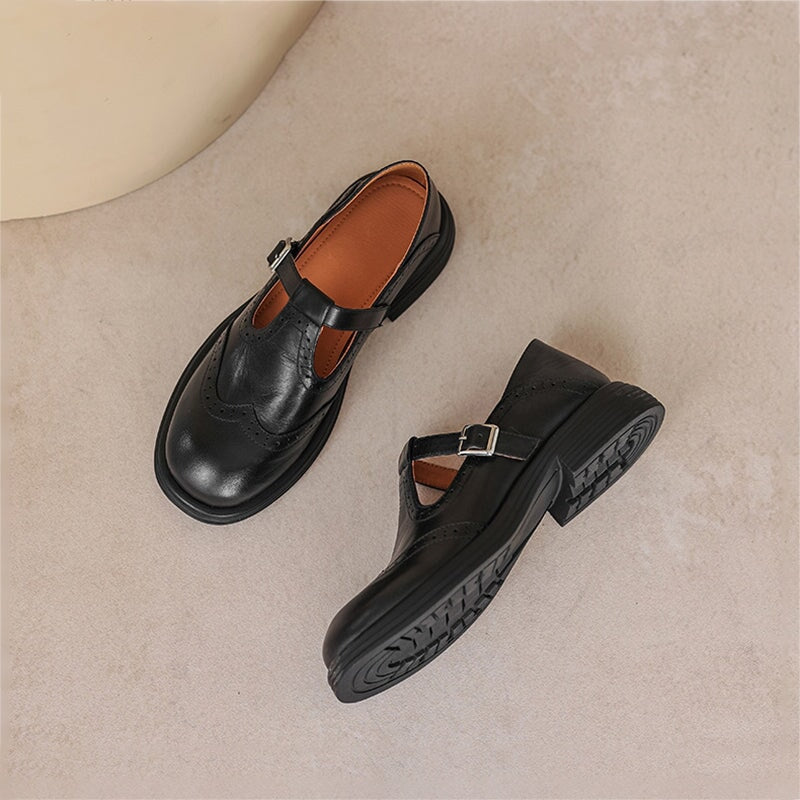 Women's Leather Mary Jane Sandals — product view