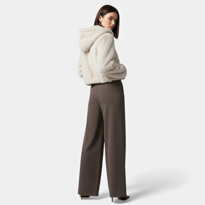 Women's High-Waist Wide-Leg Pants — side view
