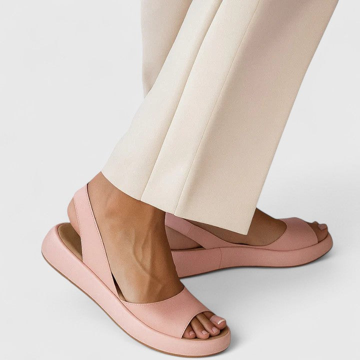 Women's Platform Wedge Slingback Sandals Open Toe — front view