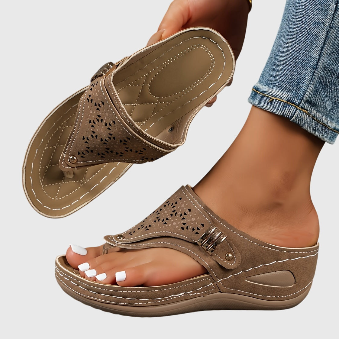 Women's Platform Ankle Strap Sandals — detail view