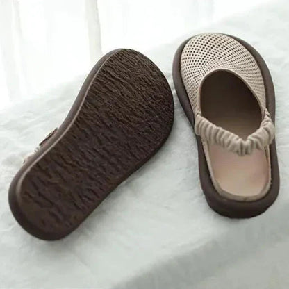 Women's Cushioned Flat Sandals — close-up