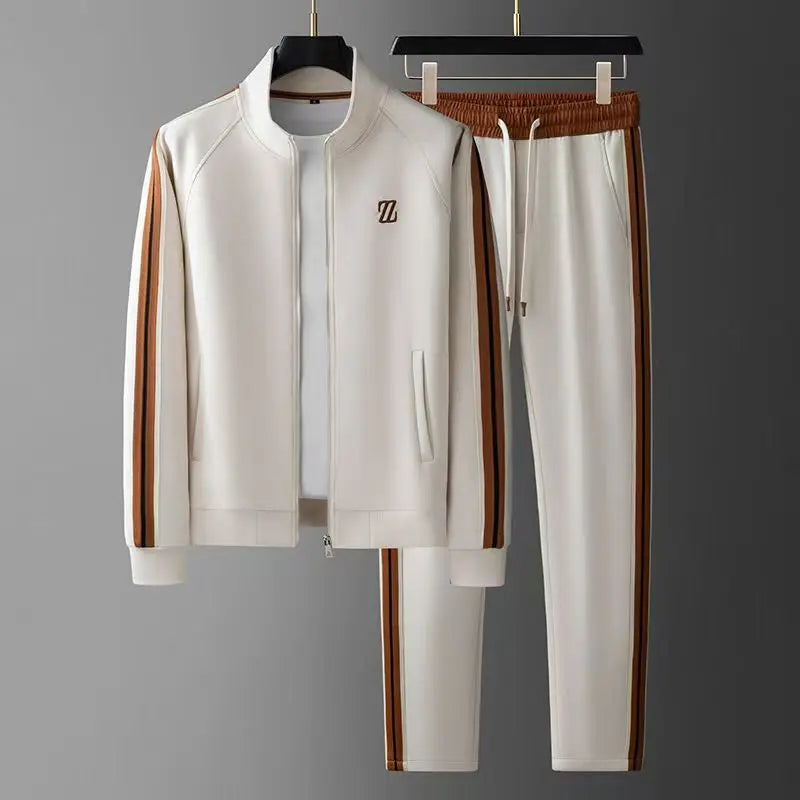 Men's Stripe Jogger Tracksuit Set — side view