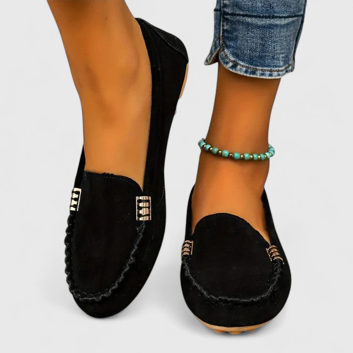 Women's Suede Slip-On Loafers — side view