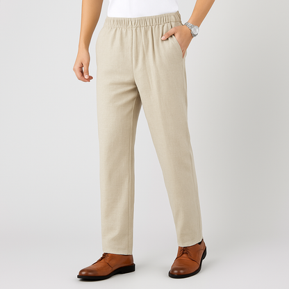 Montaro Drawstring Linen Pants — detail view