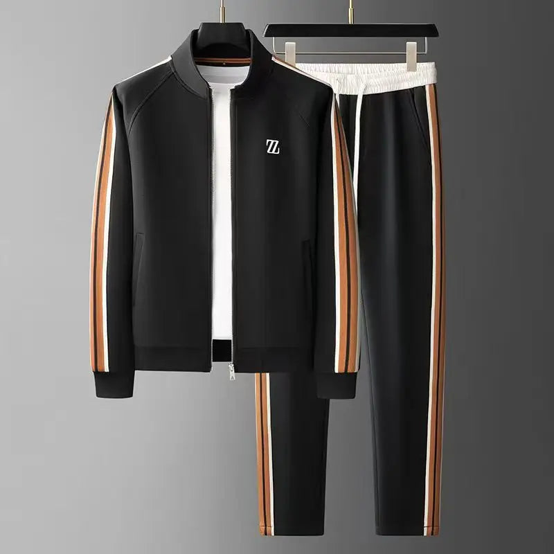 Men's Stripe Jogger Tracksuit Set — detail view