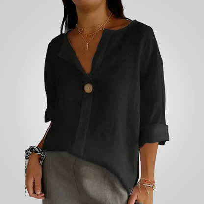 Women's Lightweight Linen Shirt — detail view