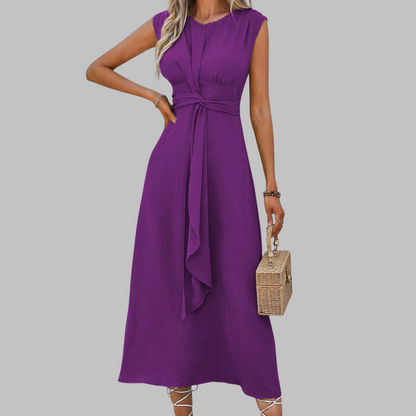 Sleeveless Tie-Waist Maxi Dress for Women