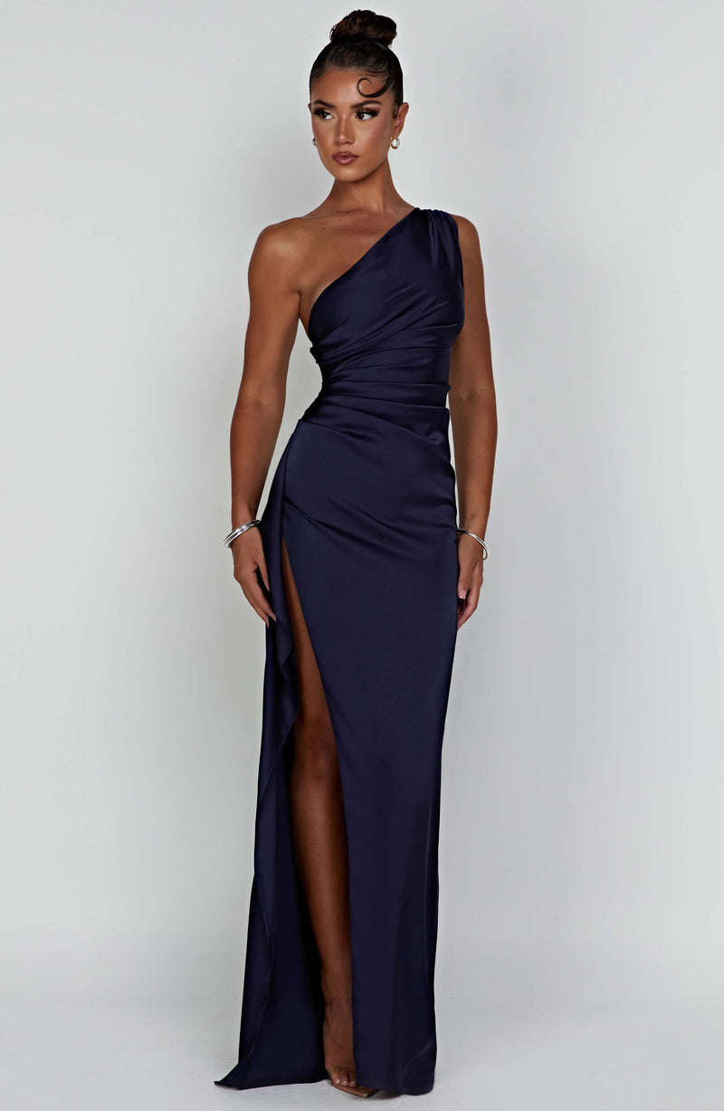 Women's Satin Bodycon Wedding Guest Maxi Dress — product view