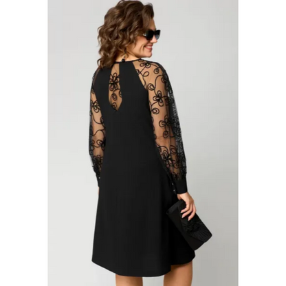 Women's Lace Elegant Evening Maxi Dress — detail view