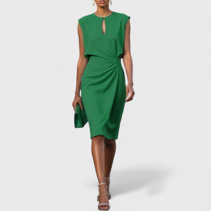 Women's Elegant Formal Occasion Midi Dress — side view